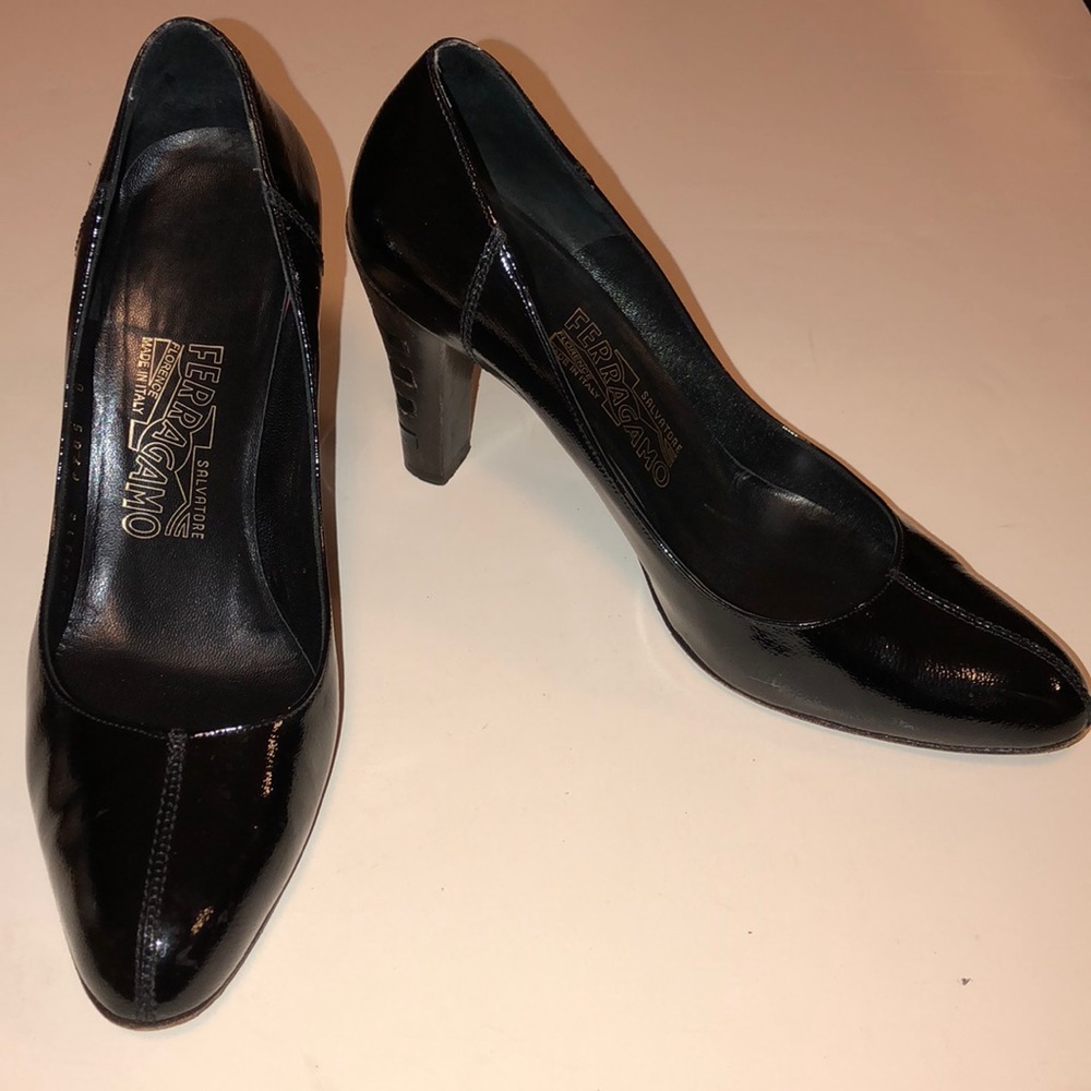 Salvatore Ferragamo Patent Pumps